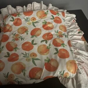 Peach Print Bedding Set